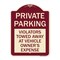 Signmission Private Parking Violators Towed Away Vehicle Owners Expense Alum Sign, 18" L, 24" H, BU-1824-23259 A-DES-BU-1824-23259 - alternate 1